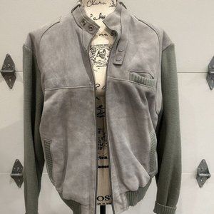 Vintage Retro Cortina Leather Jacket W/Sweater Sleeves Women’s Size LX #303